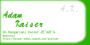 adam kaiser business card